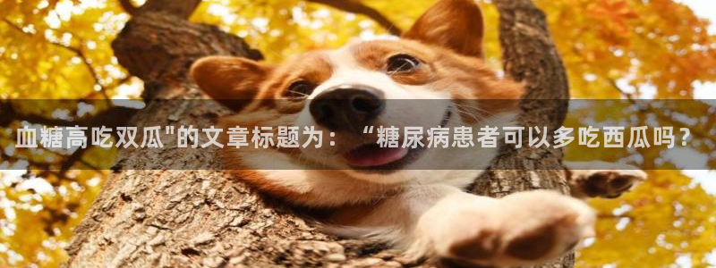 51吃瓜网 张津瑜：血糖高吃双瓜\