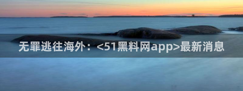 网站吃瓜：无罪逃往海外：<51黑料网app>最新消息