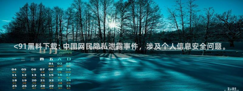 51吃瓜今日吃瓜必吃莫里：<91黑料下载: 中国网民隐私泄露事件，涉及个人信息安全问题。