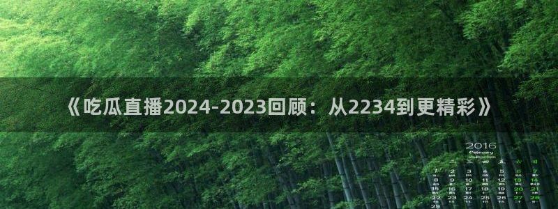 91吃瓜今日吃瓜入口：《吃瓜直播2024-2023回顾：从2234到更精彩》